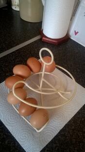 Eggskjel som viser frem hønenes harde arbeid!