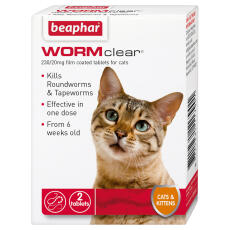Beaphar wormclear cat 2 tabletter