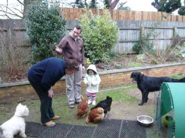 Høst, pappa Chris, hundene Angus og Blue, jentene og selvfølgelig meg!