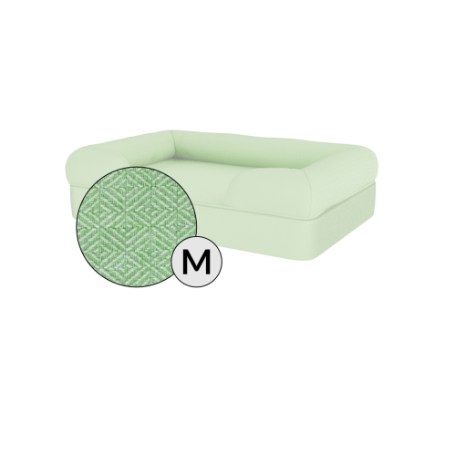 Omlet memory foam bolster hundeseng medium i matcha grønn