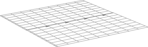 Et diagram over gulvpanelene til en Eglu Go run-utvidelse