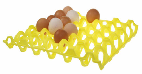 Eggebrett i plast for enkel oppsamling av egg