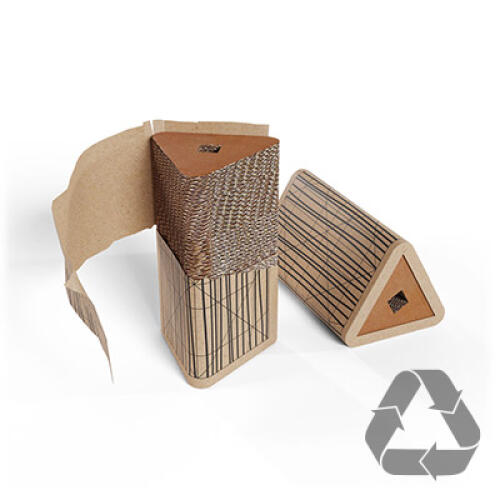 Resirkulerbar påfyllingspakke i papp for korte og veggmonterte Stak katteskrapepinner