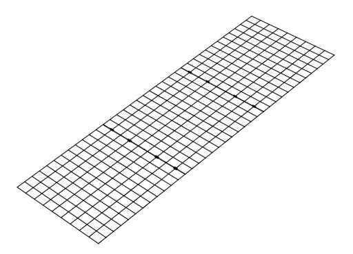 Et diagram av netting under gulv