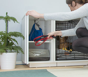 The Fido Nook Wardrobe keeps your dogs things tidy