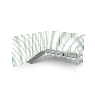 Zippi marsvin plattformer - 3 paneler - 1 rampe