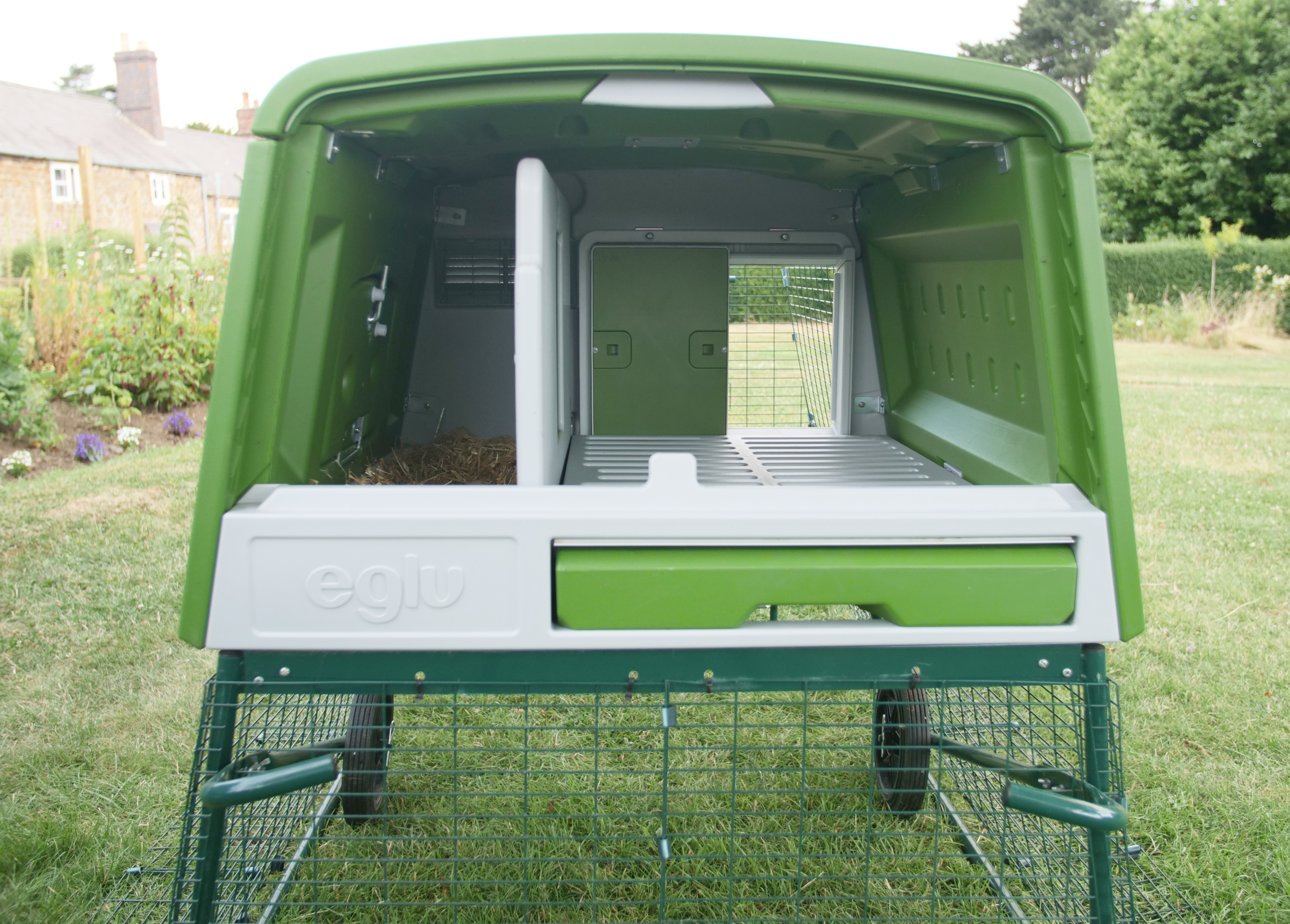 The Autodoor attaches directly to the inside of the Eglu Cube Mk2